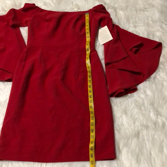 Boston proper red off shoulder sexy casual dress - Picture 5 of 10